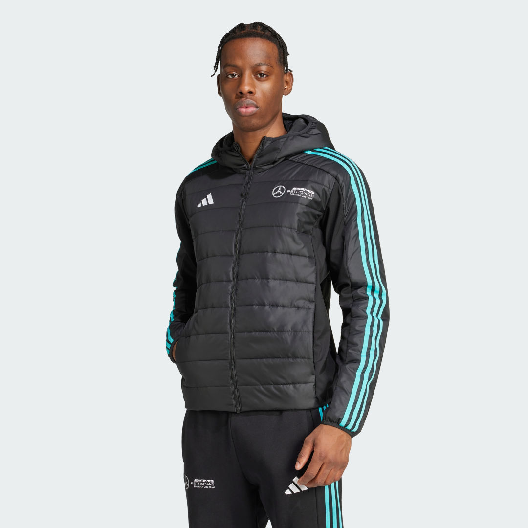 Prešívaná bunda adidas Performance Mercedes-AMG Petronas Formula One Team DNA Puffer Jacket Čierna | JV5433, 0