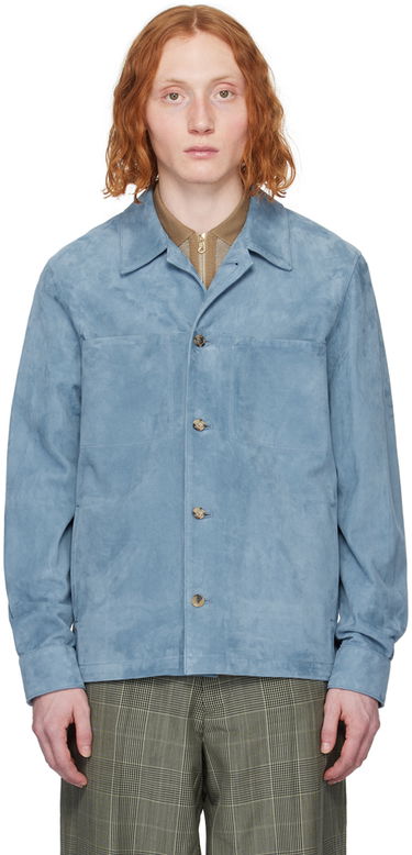 Košeľa Paul Smith Paul Smith Suede Button Up Shirt Modrá | M1R-722Y-M01931-40B, 0