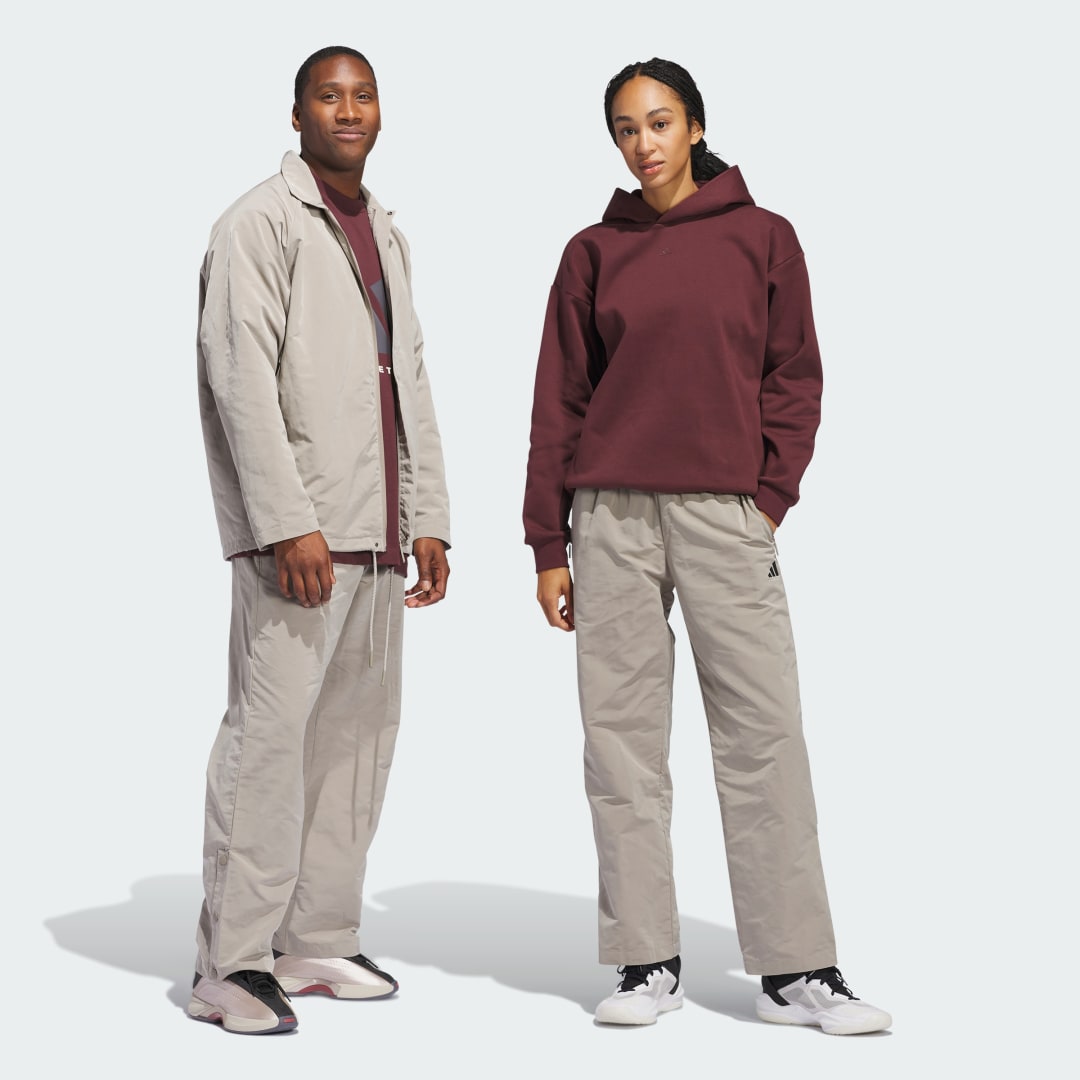 Mikina adidas Performance Basketball Woven Pants Vínová | JC7838, 0