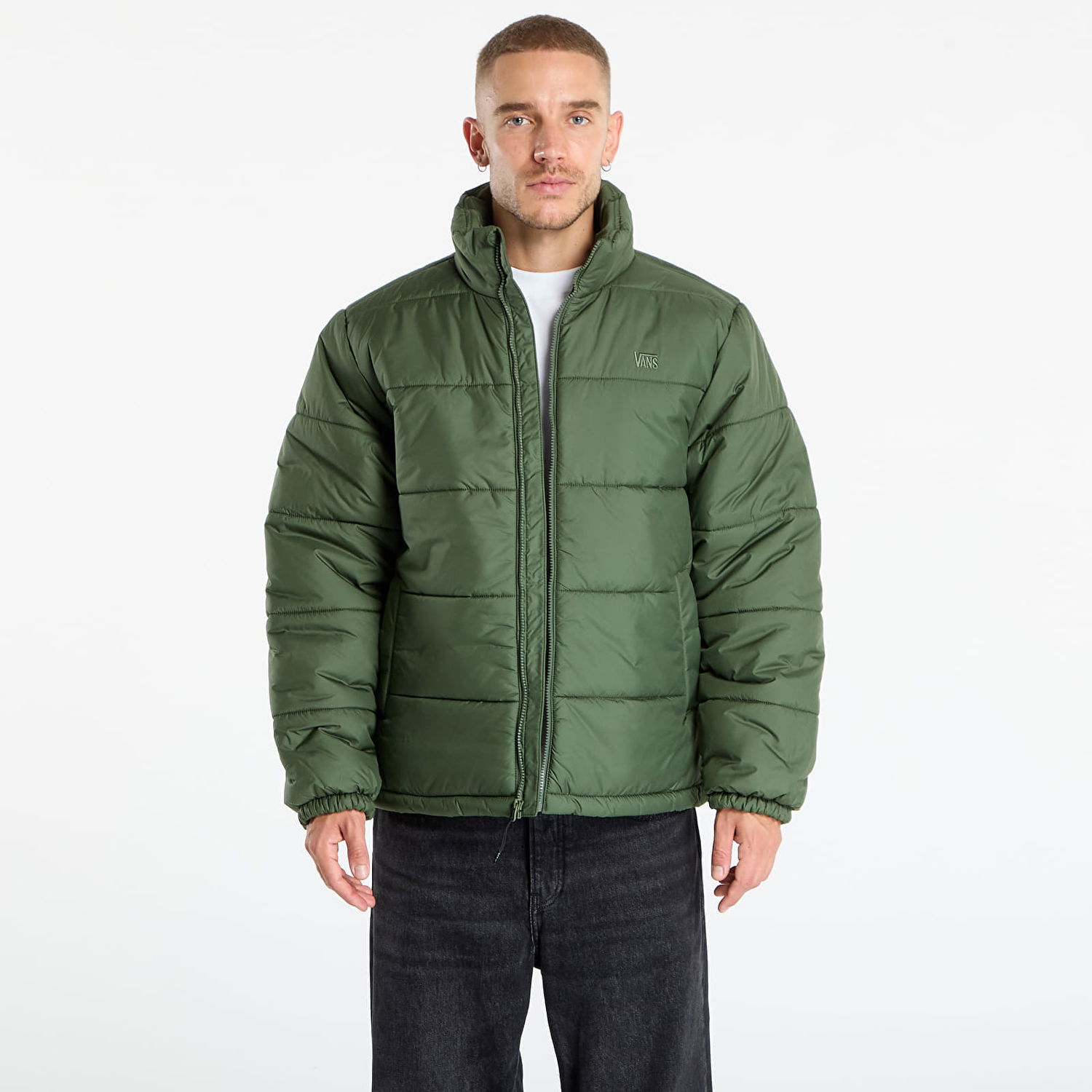 Prešívaná bunda Vans Hillgate No Hood Puffer Zelené | VN000PJ9EN61, 0