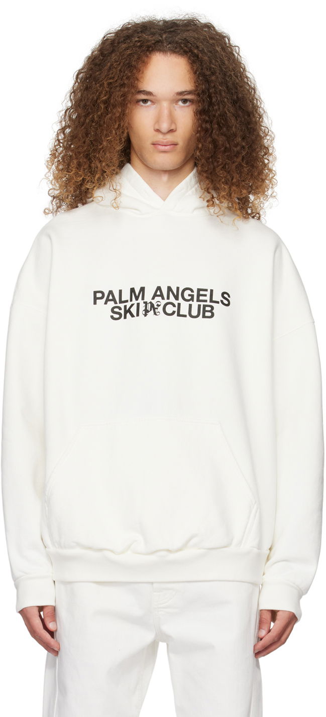 Mikina Palm Angels 'Ski Club' Hoodie Biela | PMBB126R24FLE0060410