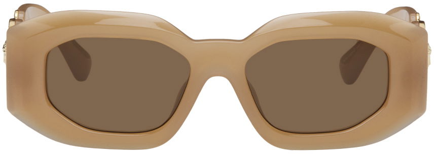 Tan Maxi Medusa Biggie Sunglasses