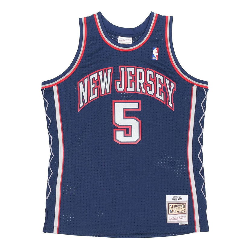 Dres Mitchell & Ness NBA New Jersey Nets 'Jason Kidd 5' Jersey Modrá | SMJYAC19171-NJNNAVY06JKI