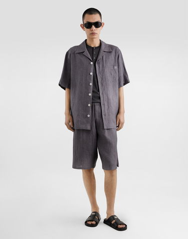 Šortky Dolce & Gabbana Dolce & Gabbana Linen Canvas Shorts Šedá | GV37AZFU4L5N0352, 1