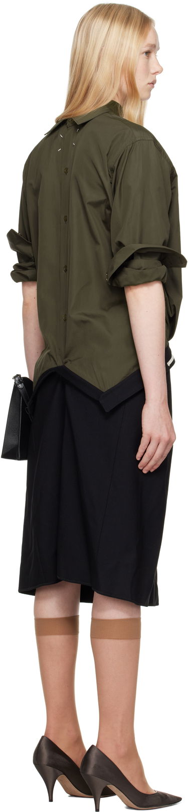 Šaty Maison Margiela Maison Margiela Reversed Shirtdress Midi Dress Zelené | S51DD0026 MTN066, 2