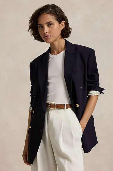 Bunda Polo by Ralph Lauren Double-Breasted Blazer Modrá | 211952717, 0