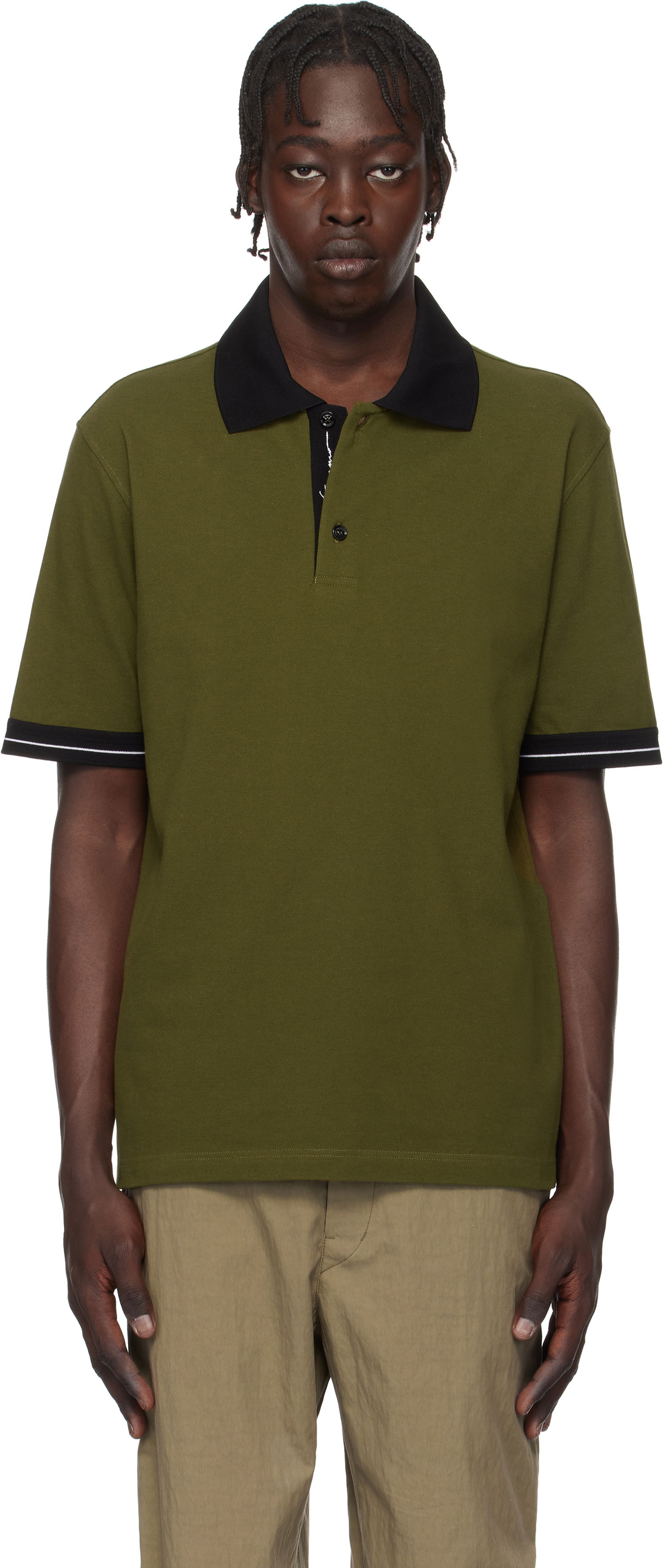 Polo tričko FERRAGAMO Salvatore Ferragamo Color Block Polo Zelené | 781016, 0