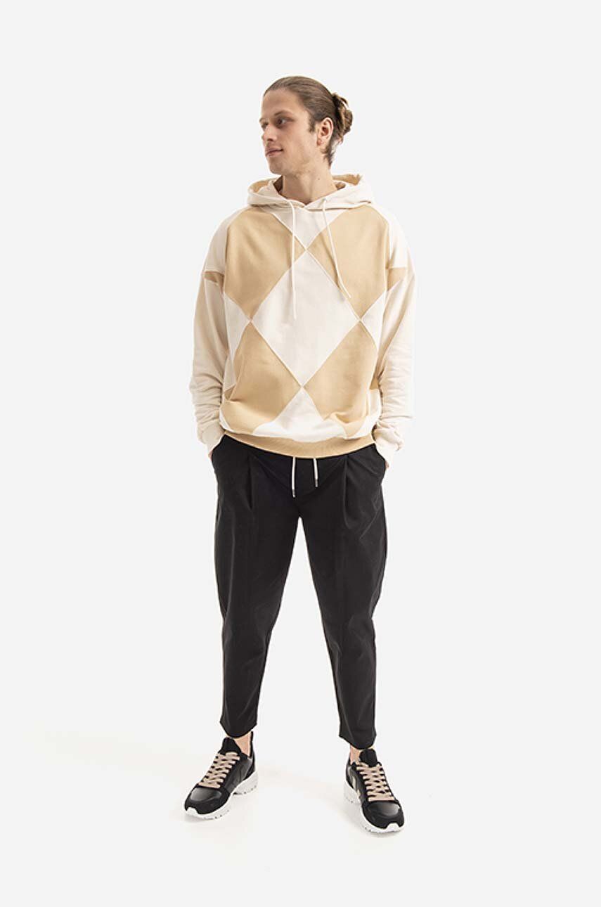 Mikina Drôle de Monsieur Hoodie Argyle Béžová | HO103.BEIGE, 1