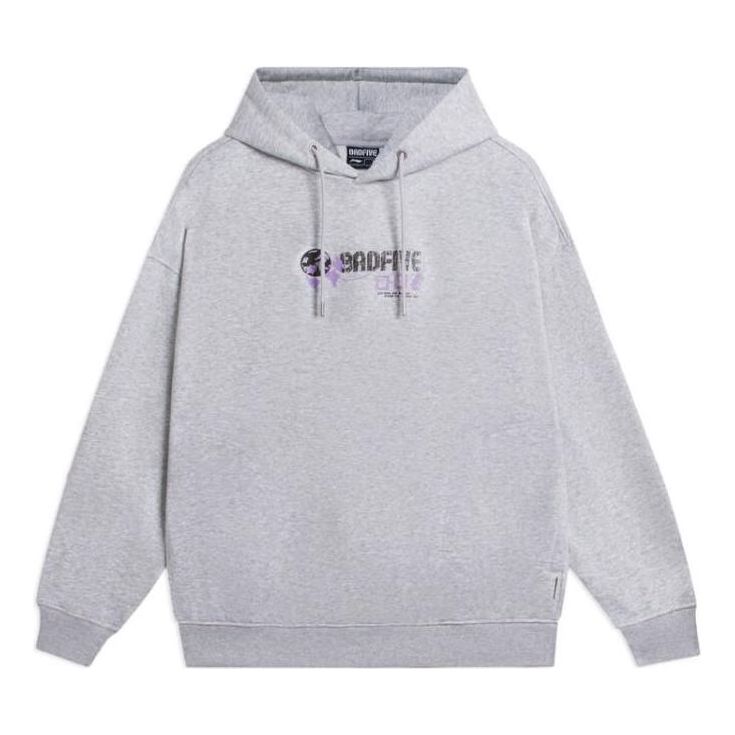 Mikina Li-Ning Graphic Hoodie Šedá | AWDSC09-2