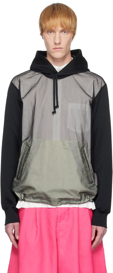 Mikina Comme des Garçons Homme Plus Smooth Thick & Tulle Hoodie Čierna | PO-T030-051, 0