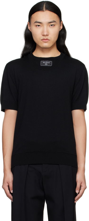 Sveter Balmain Balmain Knit T-Shirt Čierna | EH1AL027KH92, 0