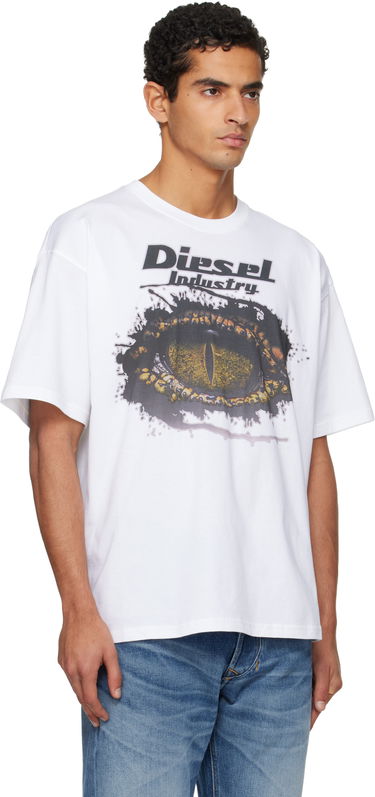 Tričko Diesel T-Boxt T-shirt with Eye Graphic Print Biela | A19640-0PLAT-100, 1