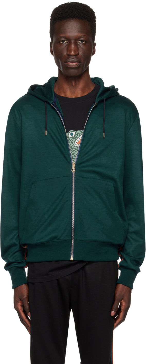 Mikina Paul Smith Paul Smith Signature Stripe Zip Hoodie Zelené | M1R-300S-H00035-37, 0