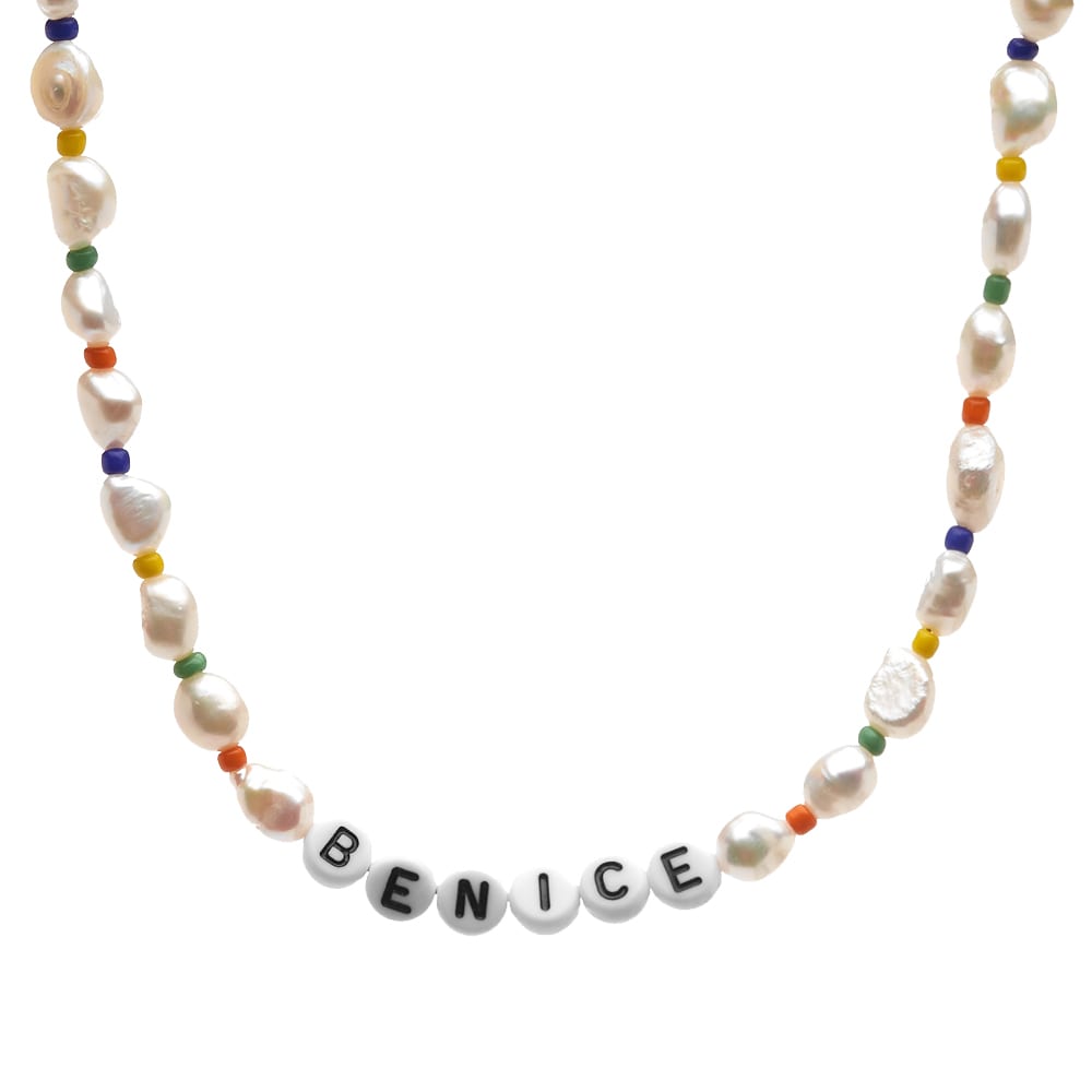 Náhrdelník Sporty & Rich Be Nice Pearl & Bead Necklace Žltá | AC492-PE, 0