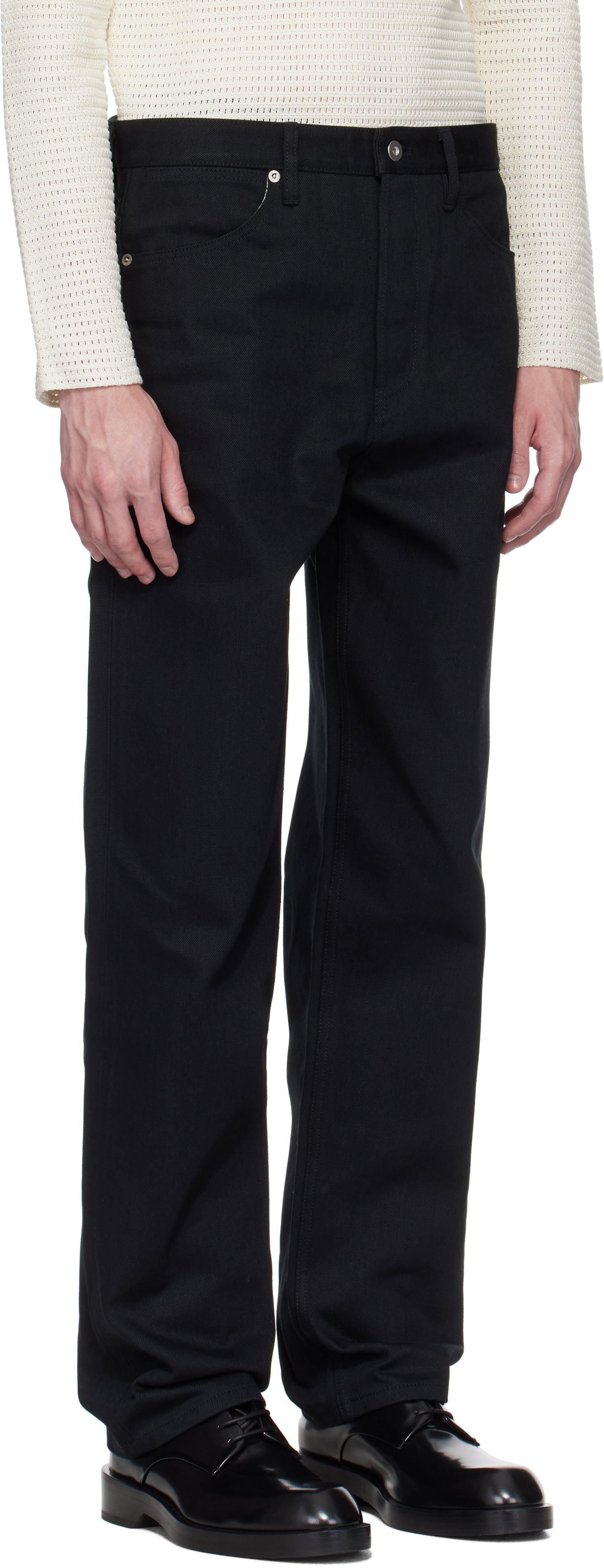 Džínsy Jil Sander Jil Sander Regular Fit Jeans Čierna | J23KA0101_J45288, 1