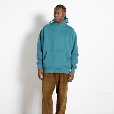 Mikina Pleasures Worms Hoodie Tyrkysová | P23F022-GREEN, 4