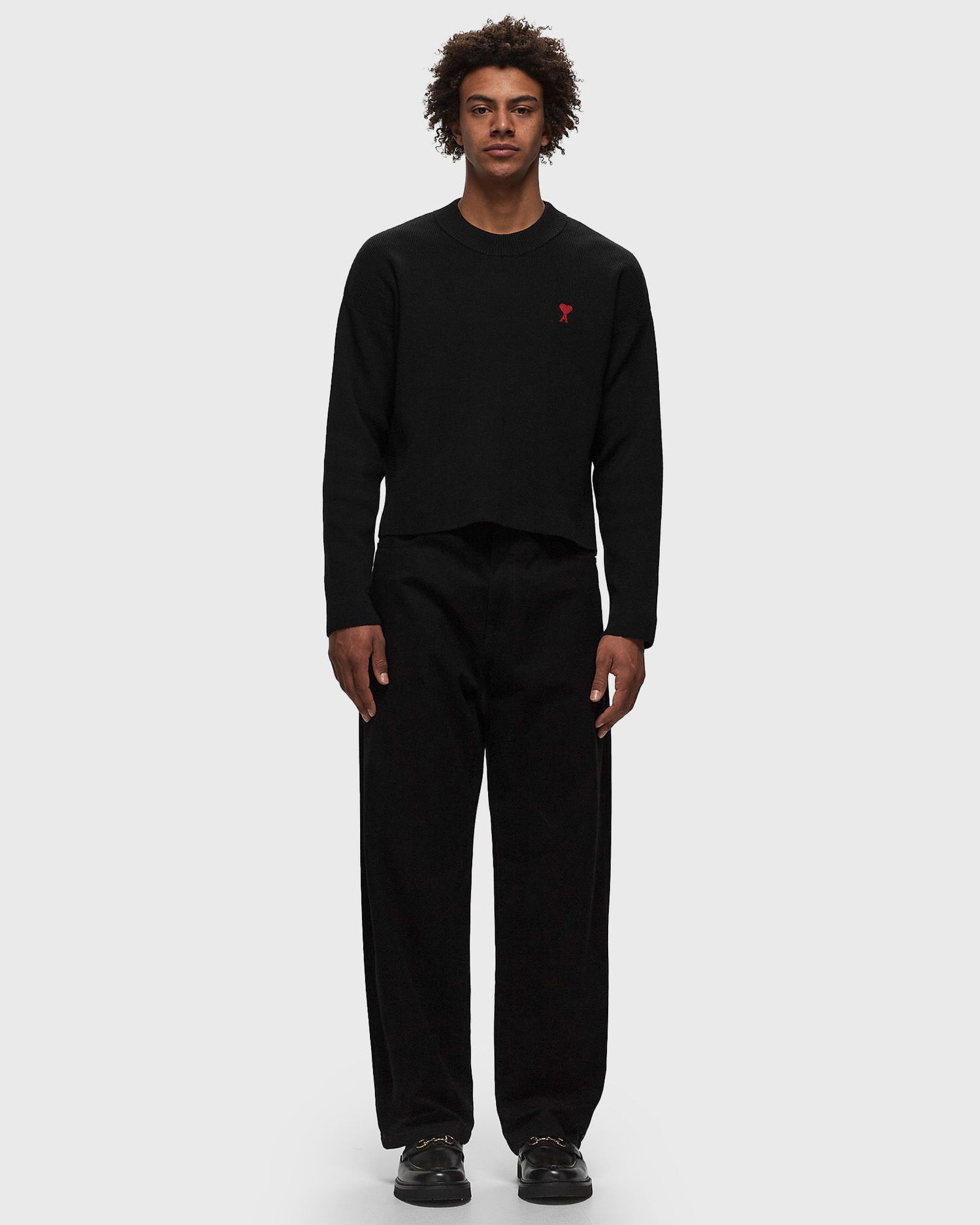 Sveter AMI Paris Crewneck Čierna | UKS046.KN0042-001, 1