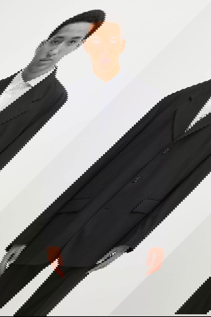 Bunda Maison Margiela MM6 Maison Margiela Oversized Wool Blazer Čierna | SH0BN0011, 0