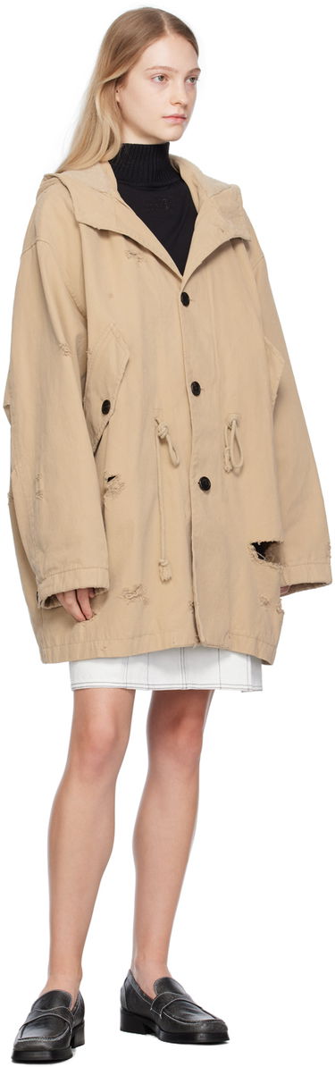 Parka We11done Distressed Hooded Coat Béžová | WD-JP3-23-153-U-BG, 3