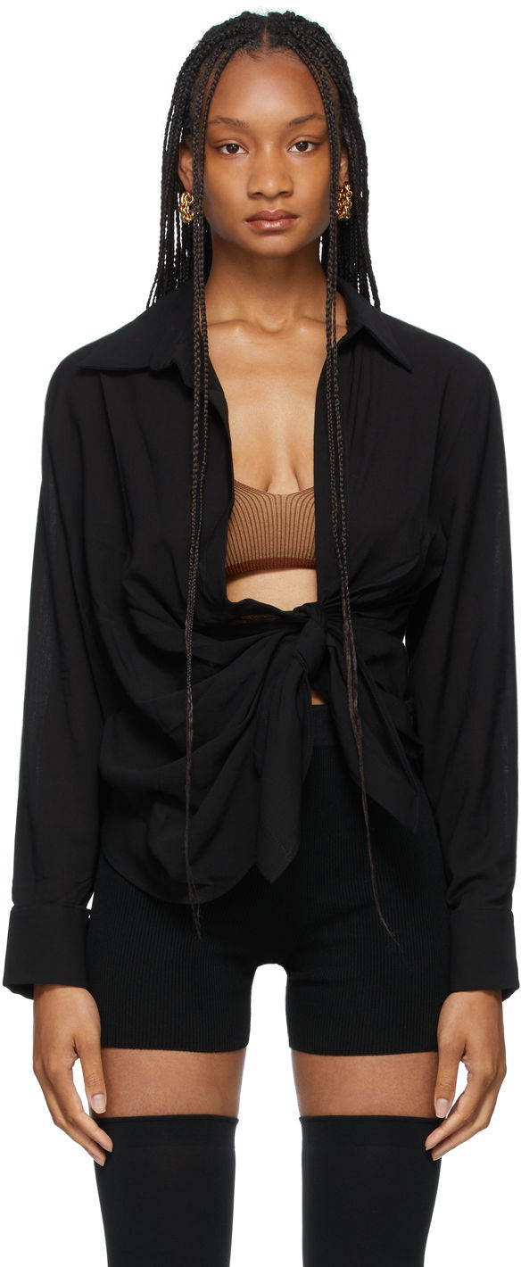 Bunda Jacquemus La Montagne 'La Chemise Bahia' Čierna | 213SH002-1020, 0