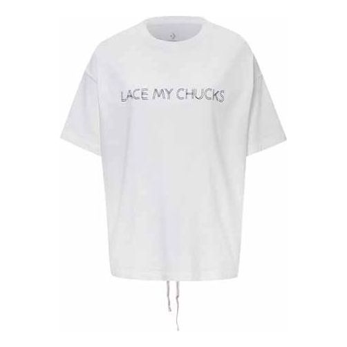 Tričko Converse Short-Sleeved T-Shirt with Back Lace Biela | 10020850-A01