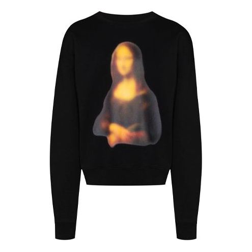 Sveter Off-White Off-White Mona Lisa Sweatshirt Čierna | OMBA035F20FLE0041010, 0