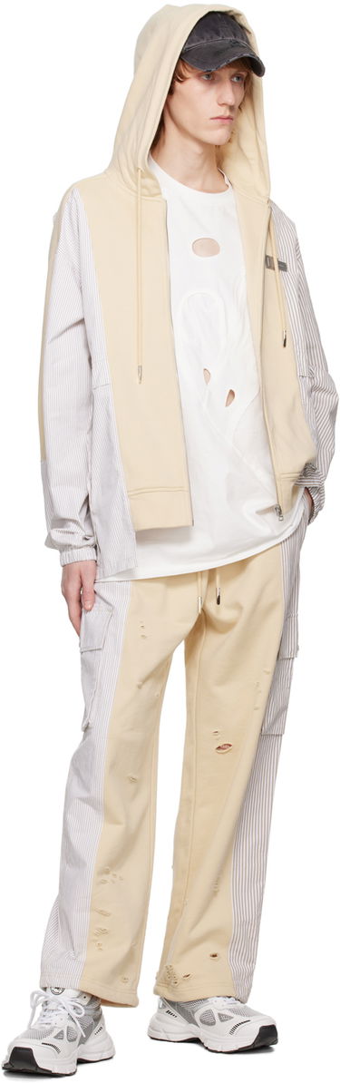 Cargo nohavice Feng Chen Wang Feng Chen Wang Paneled Sweatpants Béžová | FMS15TR09, 3