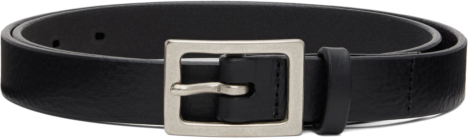 Opasok Neighborhood Neighborhood Narrow Leather Belt Čierna | 251PKNH-AC01, 0