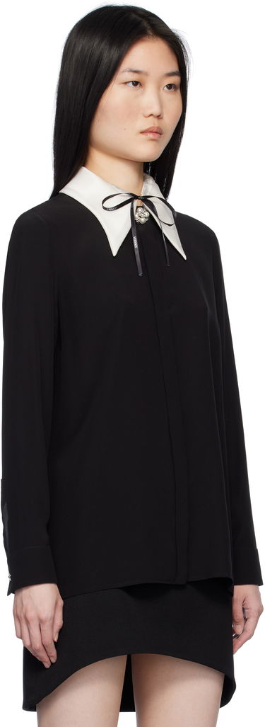 Košeľa Versace Contrast Collar Silk Shirt Čierna | 1017267_1A12304, 1