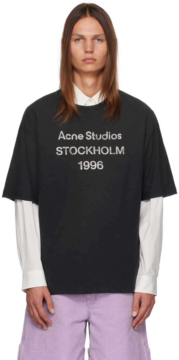 Tričko Acne Studios Faded T-Shirt Čierna | CL0196-, 0