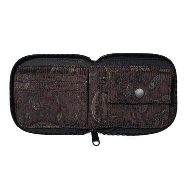 Peňaženka Carhartt WIP Flint Zip Wallet "Paisley Print/Buckeye rinsed" Hnedá | I029507_1U6_02, 1