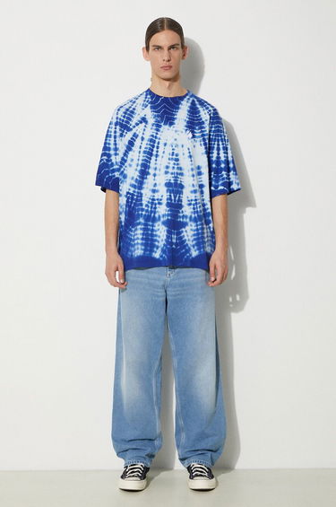 Tričko Marcelo Burlon Marcelo Burlon Soundwaves Tie-Dye T-Shirt Modrá | CMAA054S24JER0044501, 1