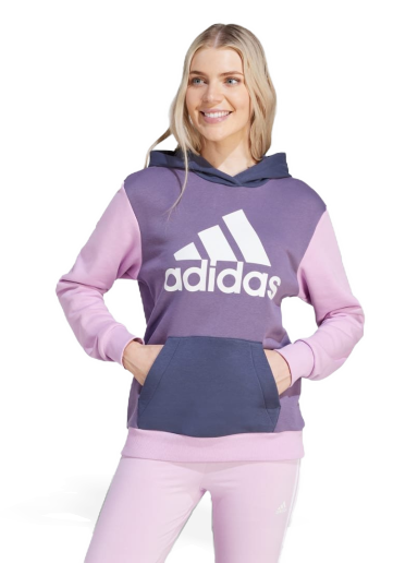 Mikina adidas Performance Essentials Logo Boyfriend Fleece Hoodie Fialová | IM0268