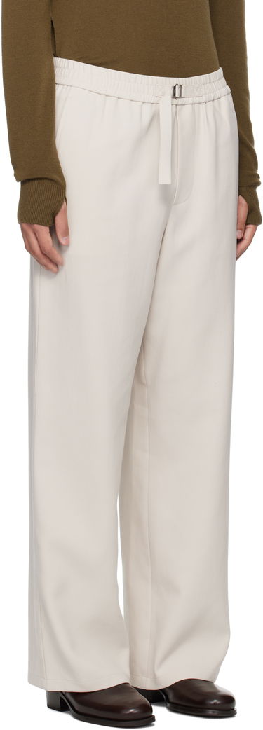 Nohavice AMI AMI Paris Elasticated Trousers Béžová | HTR214.CO0106, 1