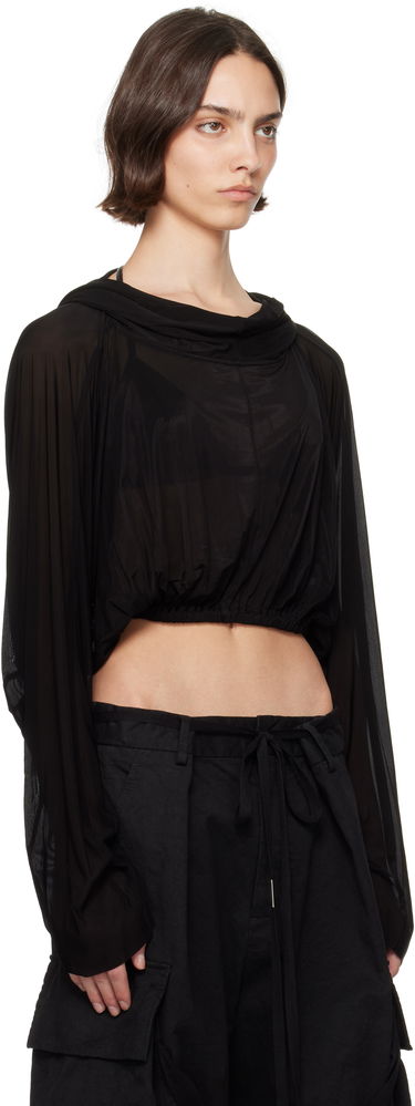 Sveter Rick Owens Rick Owens Cropped Hooded Tunic Top Čierna | RO01E7278 BZ, 1