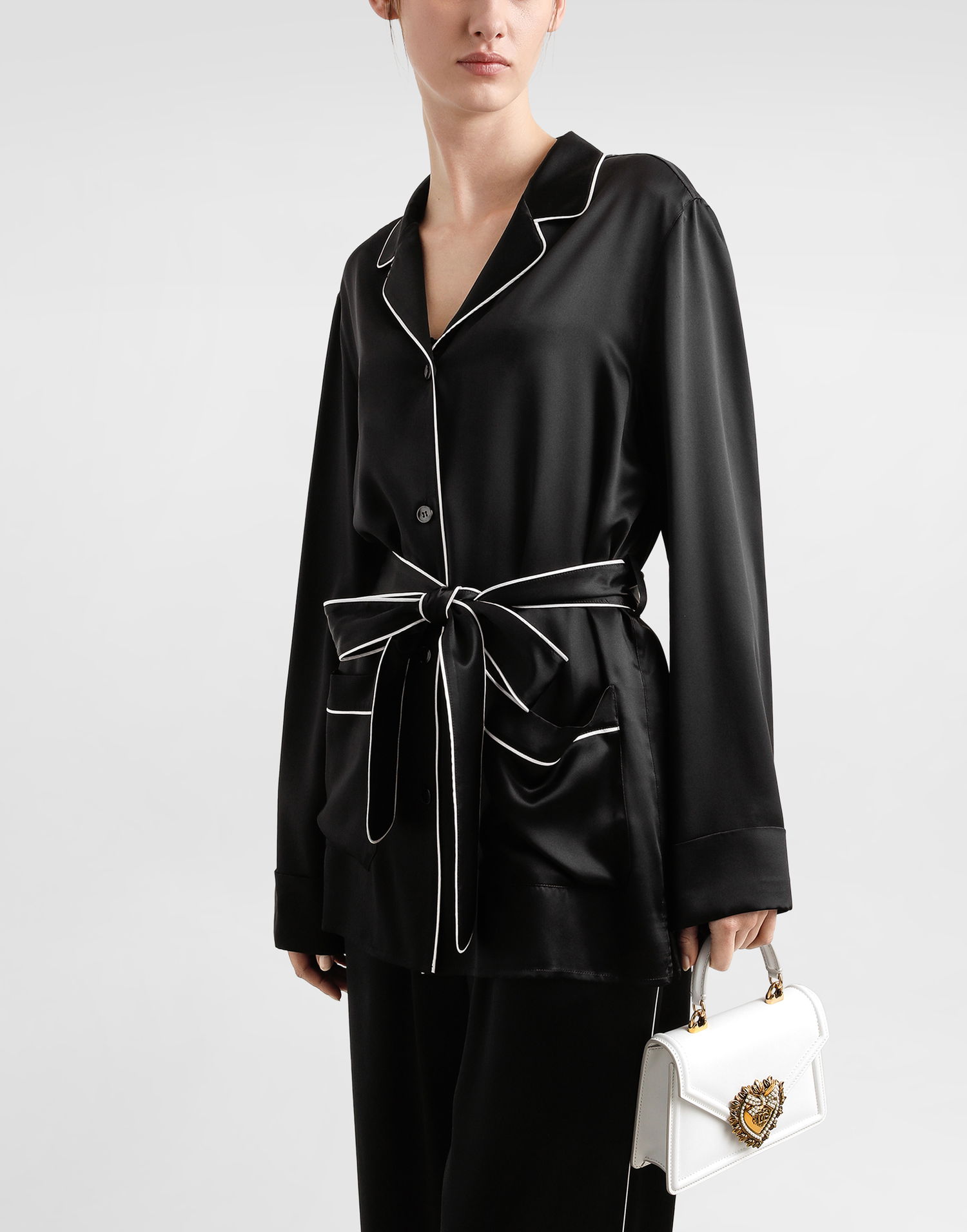 Taška cez rameno Dolce & Gabbana Dolce & Gabbana Devotion Small Smooth Calfskin Shoulder And Crossbody Bag Onesize Biela | BB6711AV89380002, 1