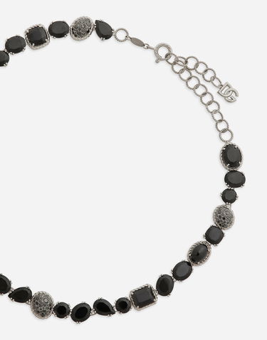 Náhrdelník Dolce & Gabbana Dolce & Gabbana Anna 18kt White Gold Necklace with Black Spinels Čierna | WNQA1GWSPBL80001, 2