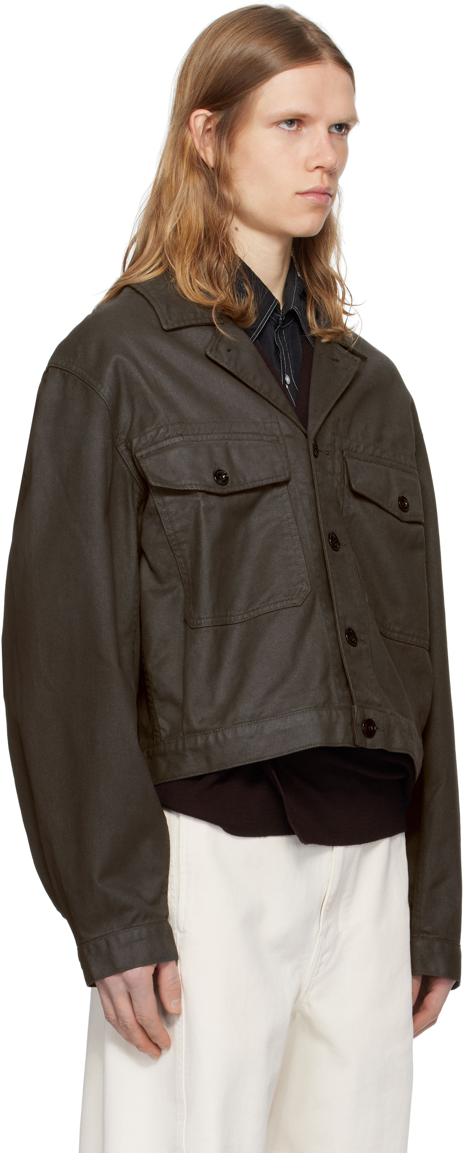 Bunda LEMAIRE Lemaire Trucker Denim Jacket Hnedá | OW1142 LD1030, 1