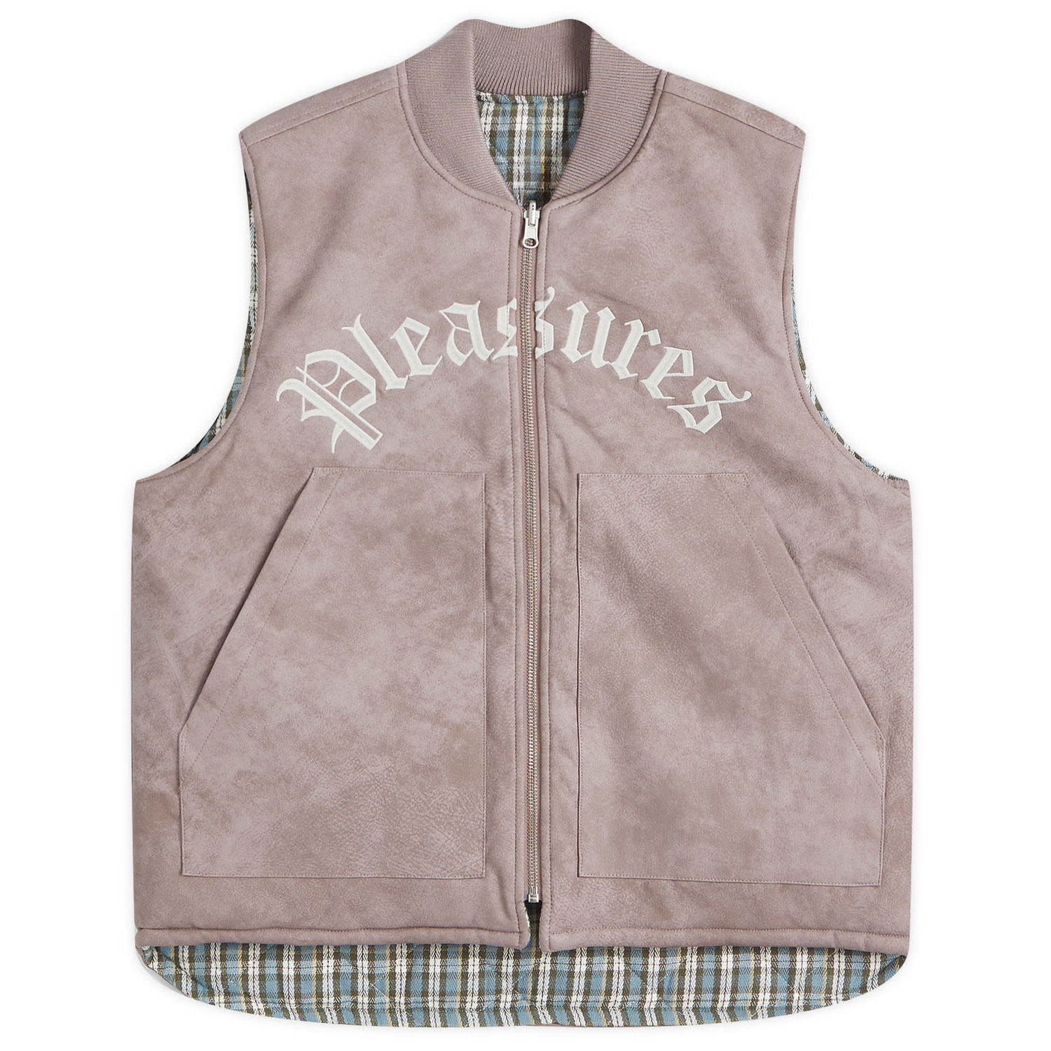 Vesta Pleasures Reversible Suede Vest Béžová | P24W018-MAUVE, 0