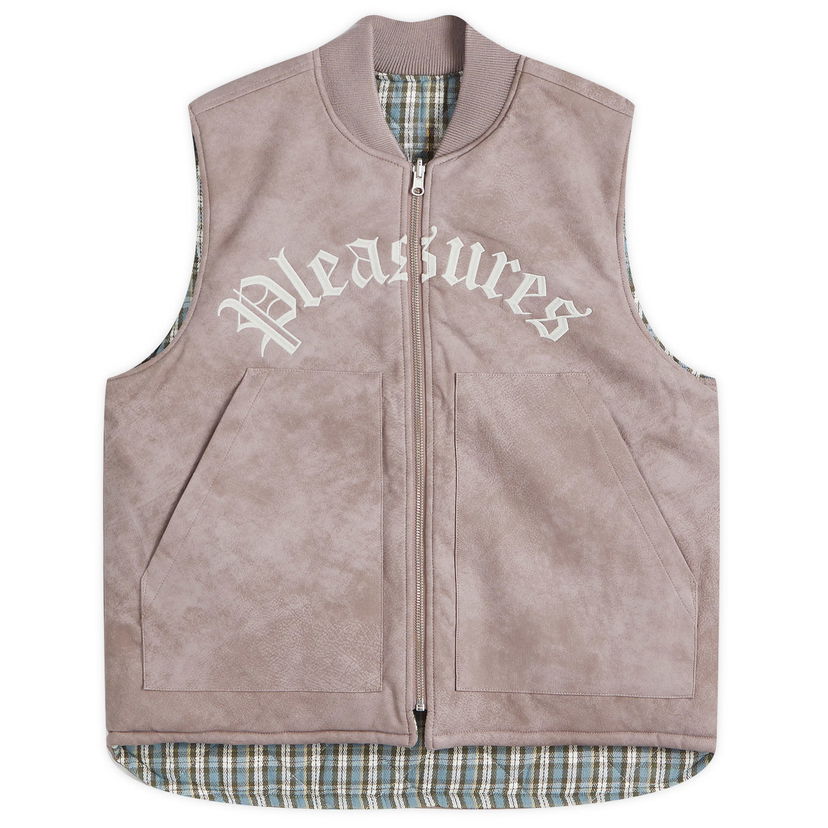 Vesta Pleasures Reversible Suede Vest Béžová | P24W018-MAUVE