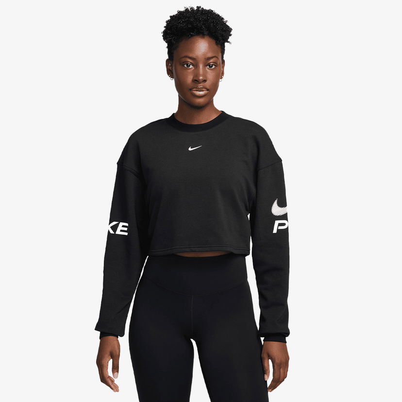 Mikina Nike Cropped Fleece Sweatshirt Čierna | HV3591-010
