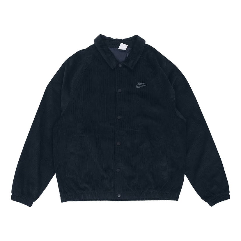 Bomber bunda Nike Nike Stack Logo Corduroy Jacket Navy | DO2323-010
