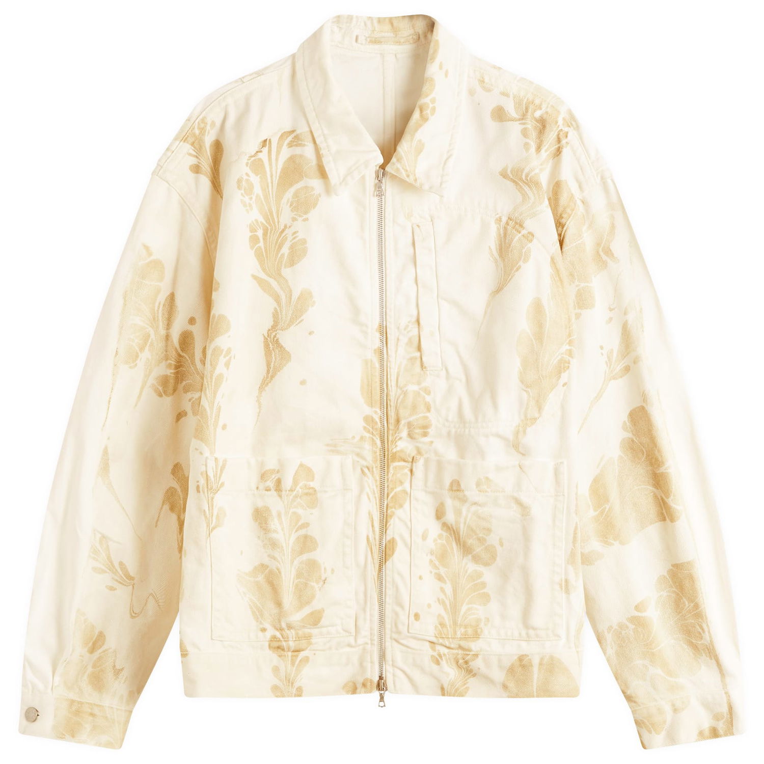Bunda Dries Van Noten Dries Van Noten Veper Print Shirt Jacket, Size Large Béžová | 251-020550-1556-979, 0