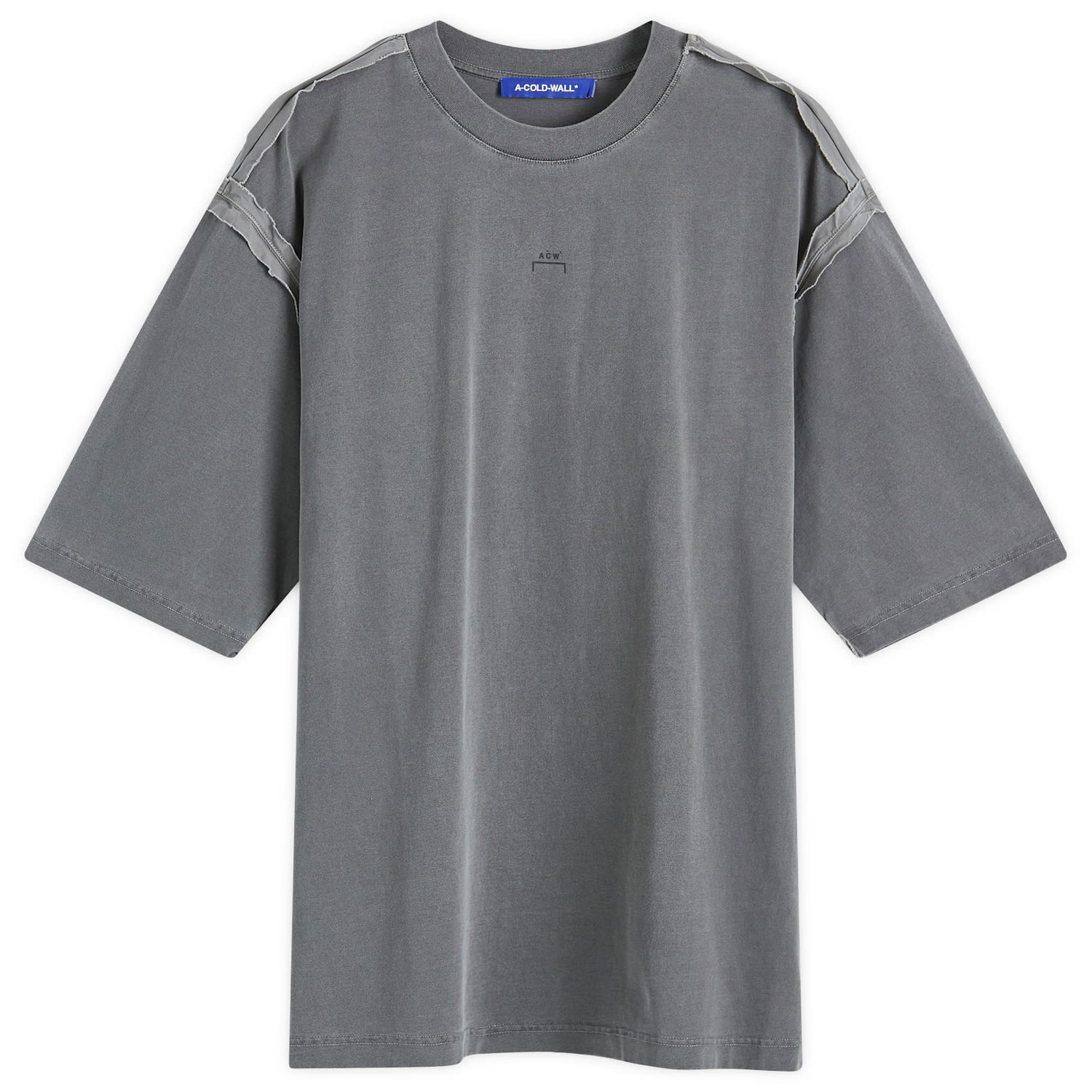 Tričko A-COLD-WALL* Facade Logo T-Shirt Šedá | ACWMTS195-BLK, 0