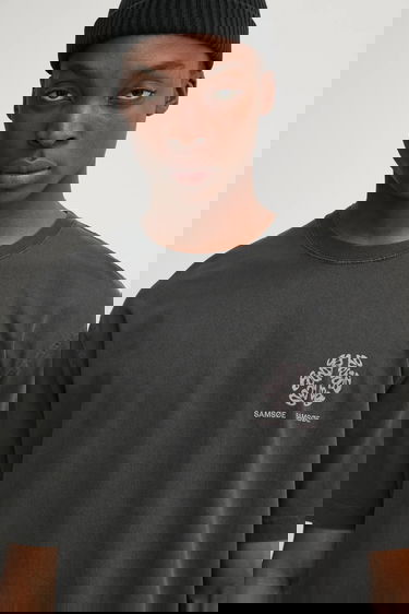 Tričko Samsoe Samsoe Printed Oversized Cotton SAJOURNAL T-Shirt Šedá | U24400006, 6