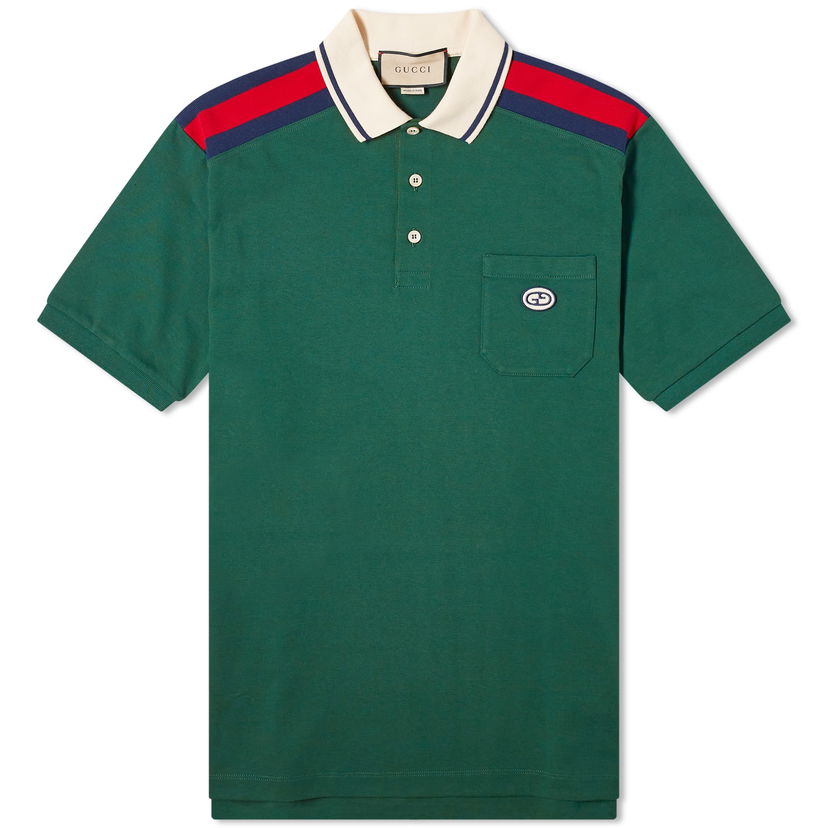 Polo tričko Gucci GRG Logo Polo Shirt Zelené | 737656-XJF4V-3754