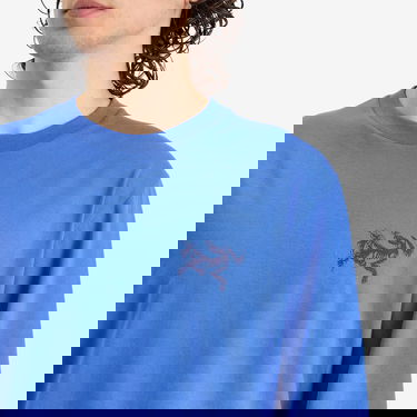 Tričko Arcteryx Kragg SL Cotton Bird Tile Long Sleeve T-Shirt, Size Large Modrá | X000009537-021882, 5