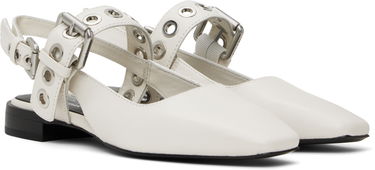Starostlivosť o obuv rag & bone Rag & Bone Moto Astra Leather Slingback Slippers Biela | WFF25SF1013LE13, 3