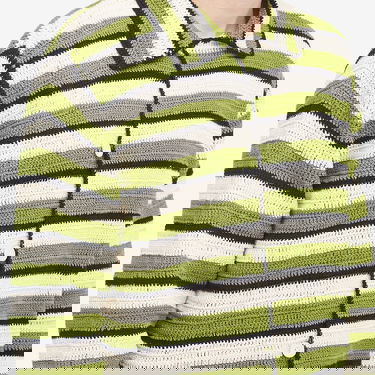 Sveter Bode Crochet Striped Shirt Zelené | MRF24KT004-GRM, 5