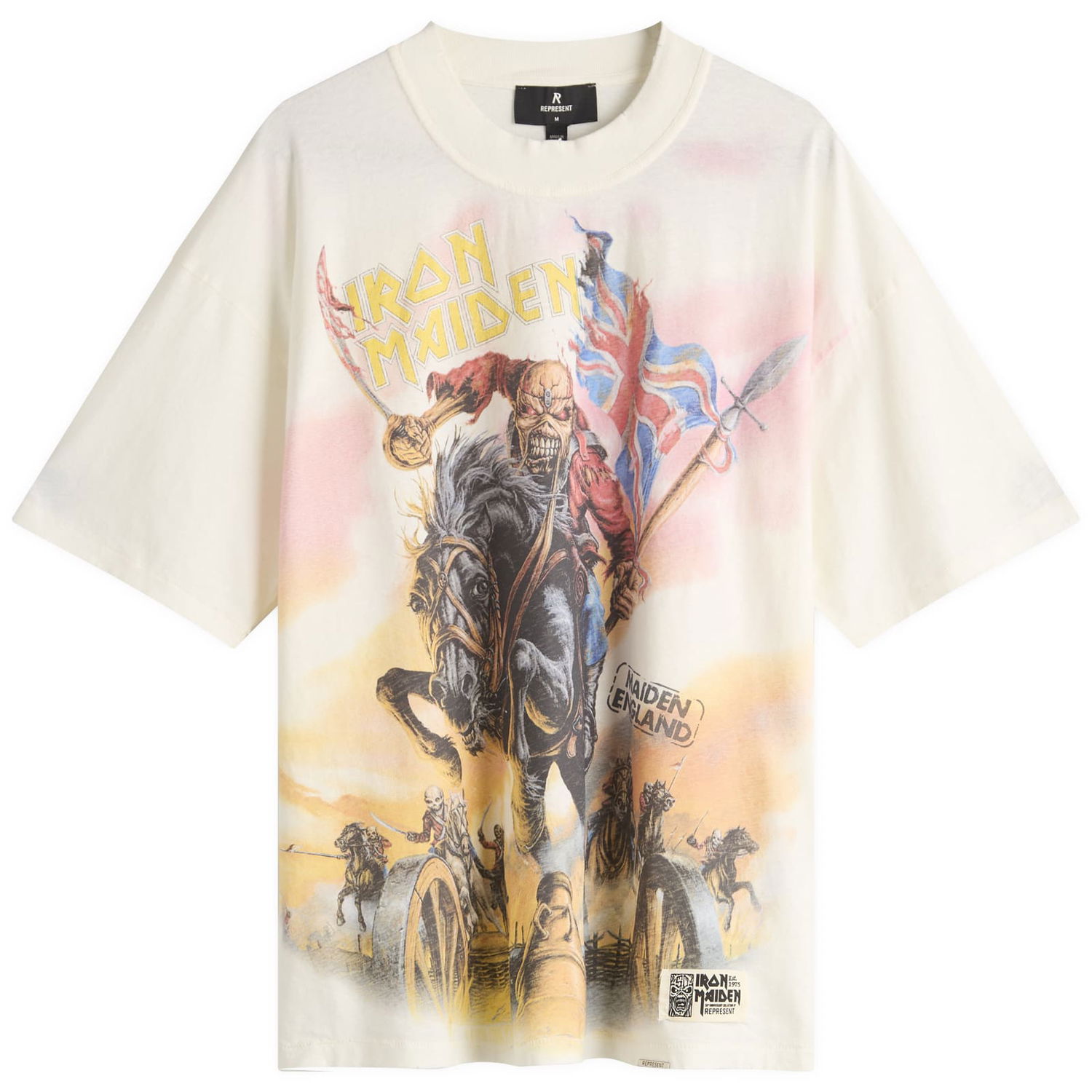 Tričko Represent Clo Iron Maiden Steed Graphic Tee Biela | MLM100581-72, 0